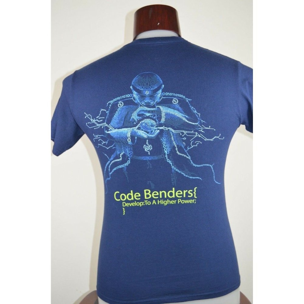 Intel Software Blue Code Benders Develop T Shirt S - image 5